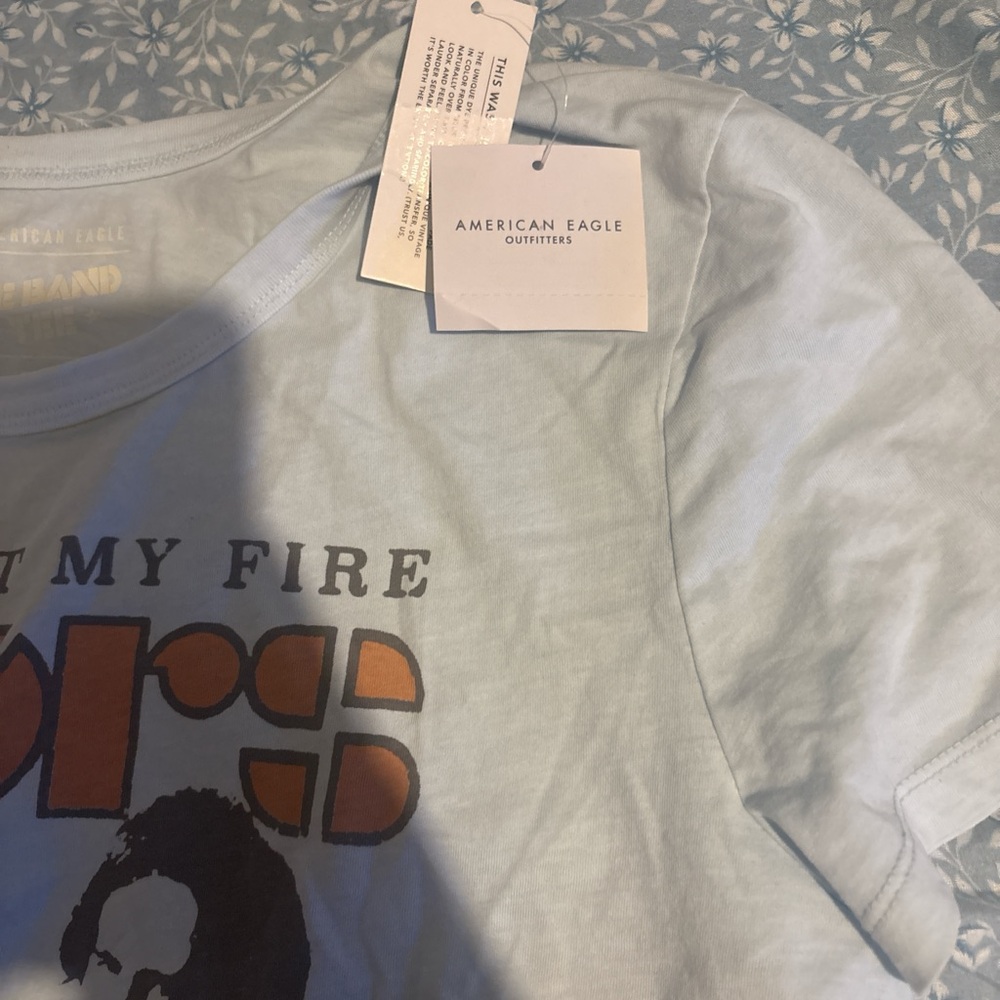 American Eagle Outfitters Kids Tee - Light Blue with Graphic